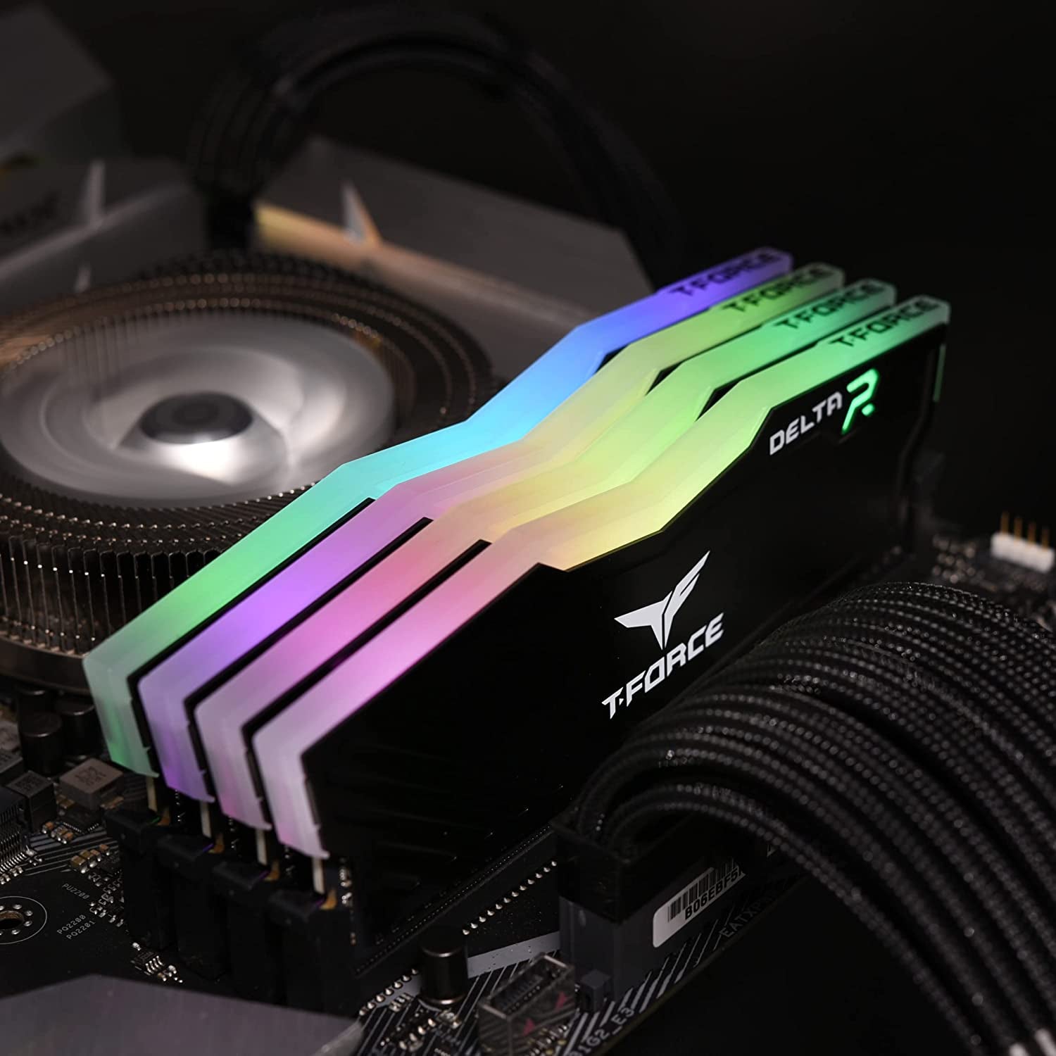 T-Force Delta RGB 16GB (2x8GB) DDR4 3200MHz CL16 Desktop RAM - High Performance Memory Module in Black