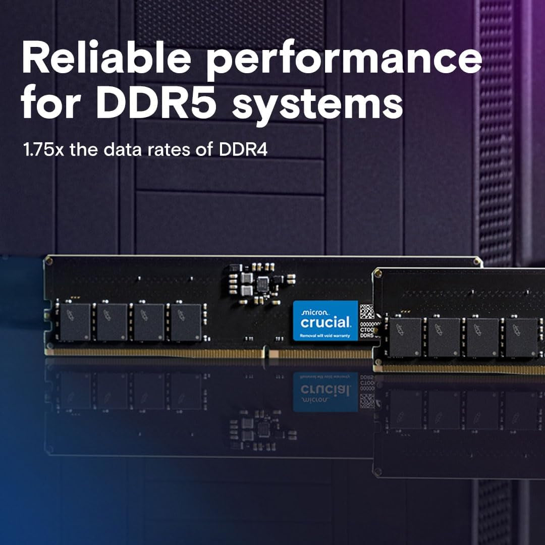 High-Performance 8GB DDR5 RAM - 4800MHz UDIMM Memory for 13th Gen Intel & AMD Ryzen 7000