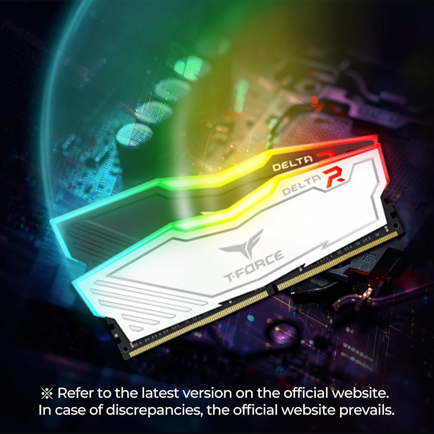 T-Force Delta RGB 16GB (2x8GB) DDR4 3200MHz CL16 Desktop RAM - High Performance Memory Module in Black