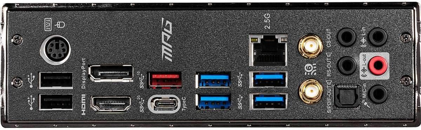 MPG Z490 Gaming Edge WiFi ATX Motherboard - 10th Gen Intel Core, LGA 1200, DDR4, Dual M.2, USB 3.2 Gen 2, Wi-Fi 6, Mystic Light RGB