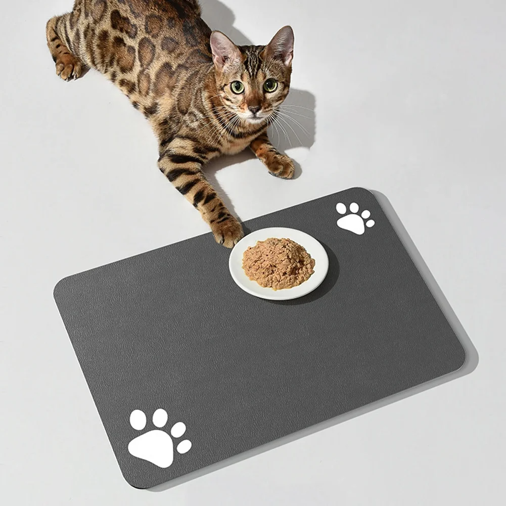 Pet Feeding Mat – Waterproof Placemat with Quick-Dry Rubber Backing
