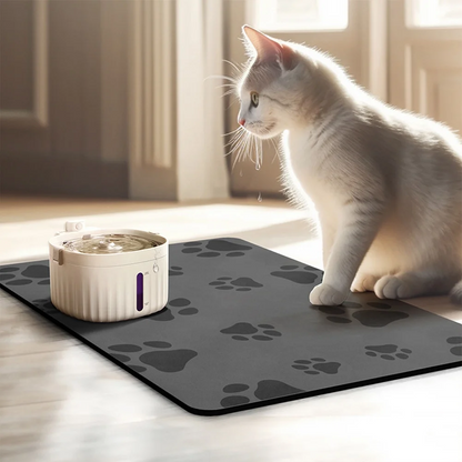 Pet Feeding Mat – Waterproof Placemat with Quick-Dry Rubber Backing