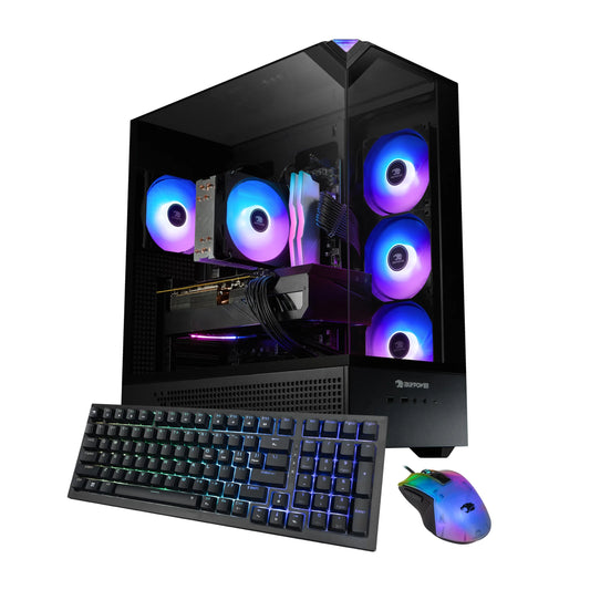 High-Performance Element Black Gaming PC | Intel Core i9-14900F, NVIDIA RTX 5070 12GB, 32GB RAM, 1TB SSD, Windows 11