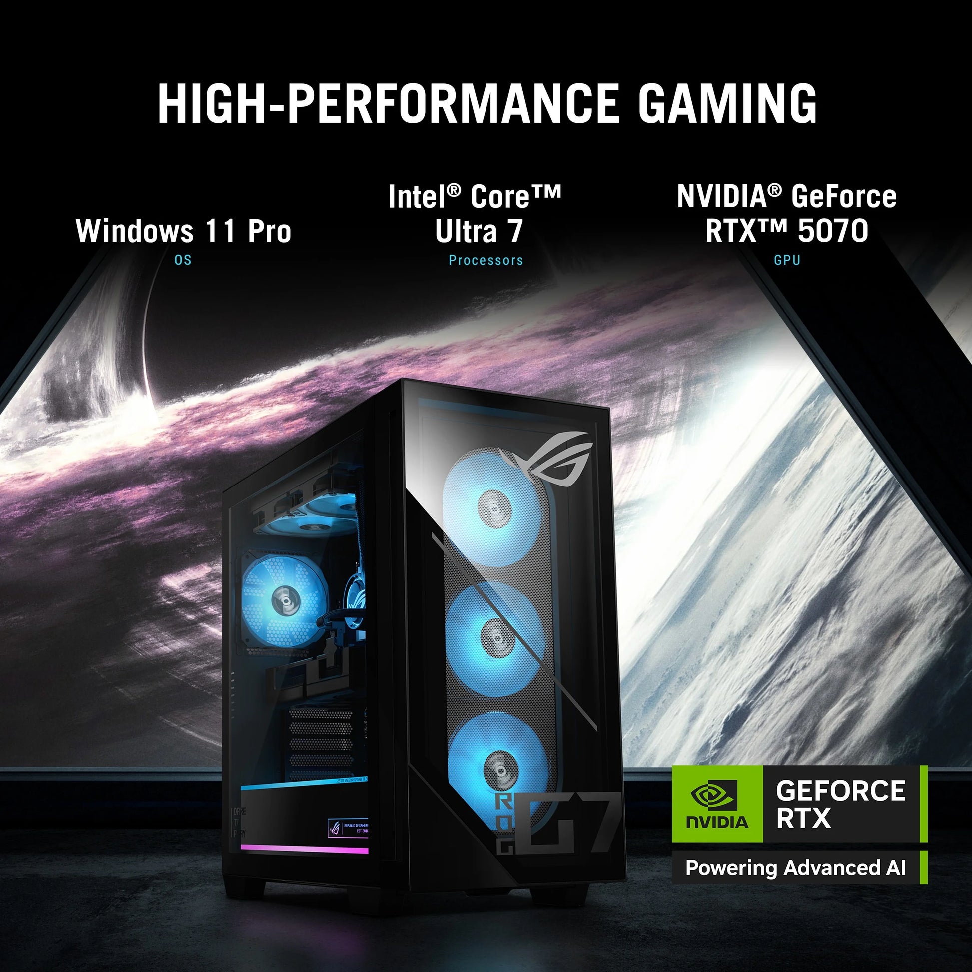 Ultimate ROG G700 Gaming Desktop PC – Intel® Core™ Ultra 7, NVIDIA® RTX™ 5070, 1TB SSD, 32GB RAM, Windows 11 Pro