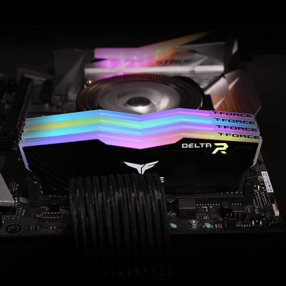 T-Force Delta RGB 16GB (2x8GB) DDR4 3200MHz CL16 Desktop RAM - High Performance Memory Module in Black